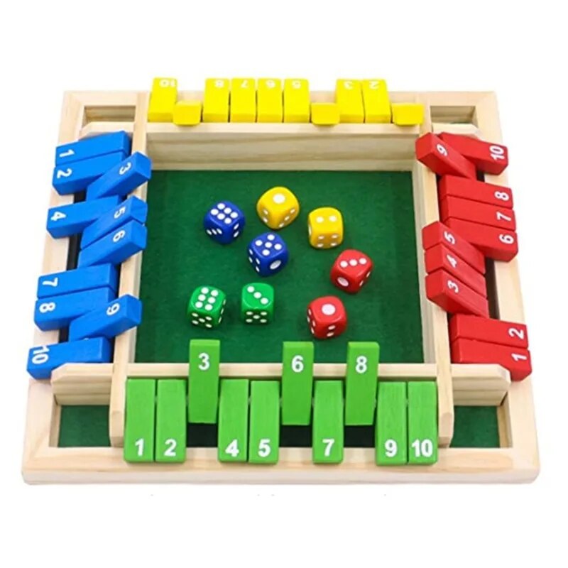 Board Game Ludo - Wooden Dice Board Game Shut The