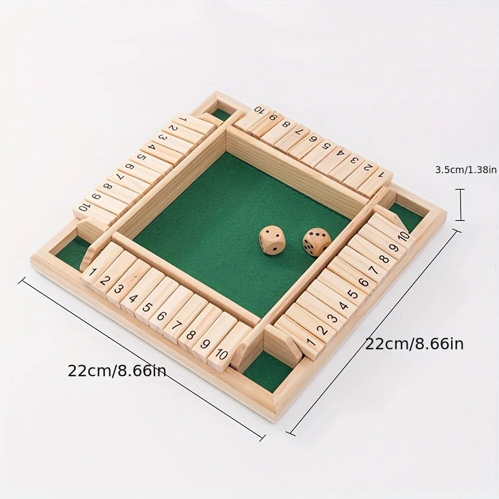 Wooden Dice Board Game Shut Th - đánh giá và giá Board Game Ludo